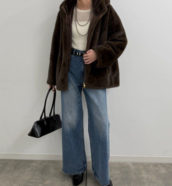  「フードフェイクファーブルゾン」|ベスト・ジレ|