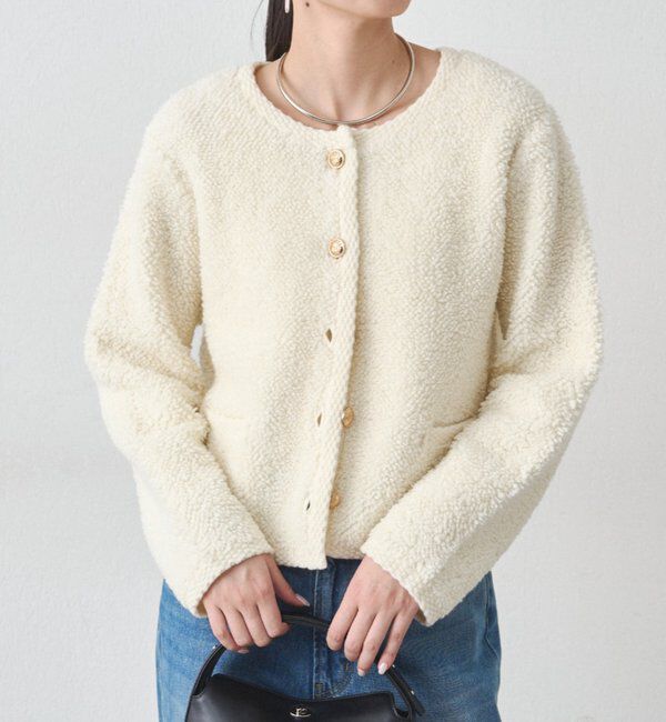 「ウールボアニットコーディガン」|ニット・セーター|