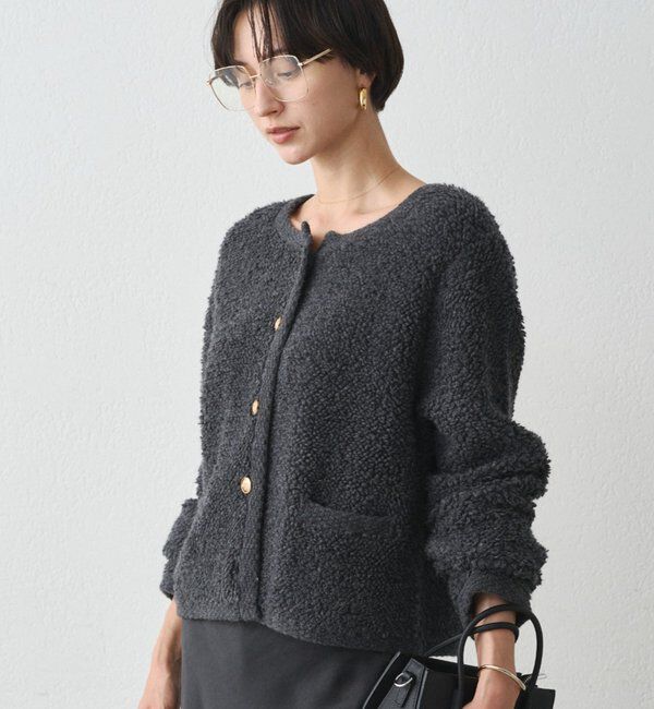  「ウールボアニットコーディガン」|ニット・セーター|