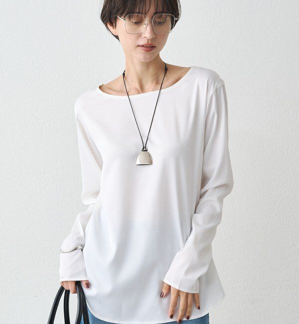  「サテンロンTブラウス」|シャツ・ブラウス|