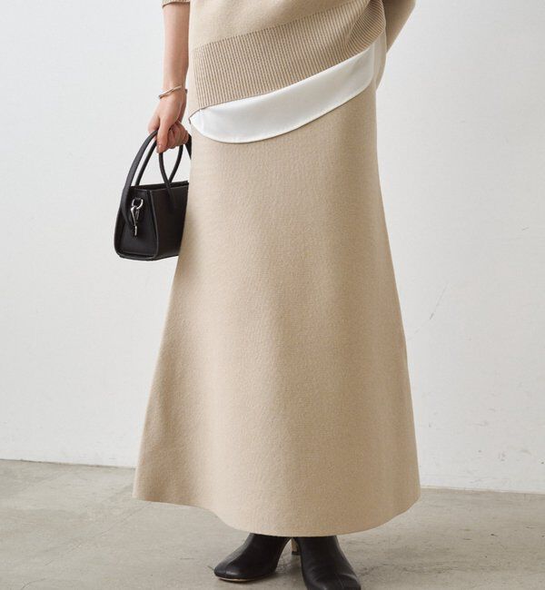  「【@_shirabe.s_コラボ】スウェットライクマーメイドニットスカート」|スカート|