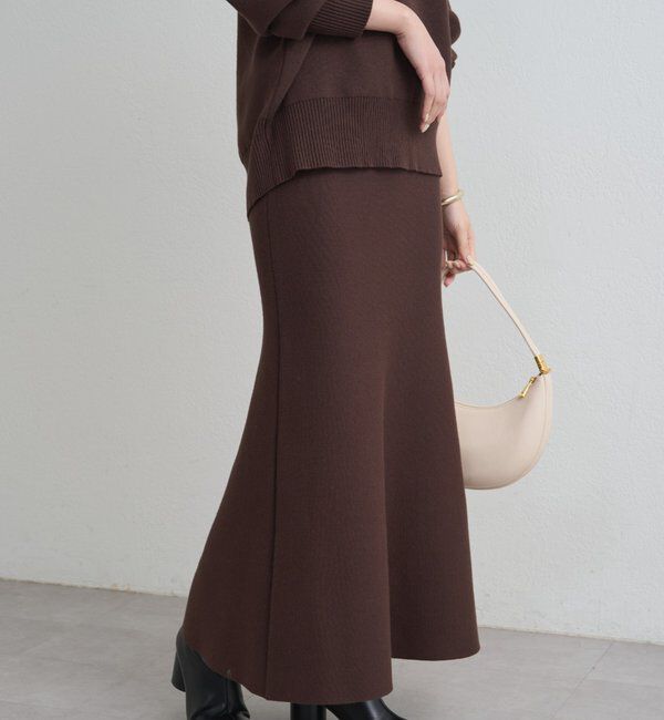  「【@_shirabe.s_コラボ】スウェットライクマーメイドニットスカート」|スカート|