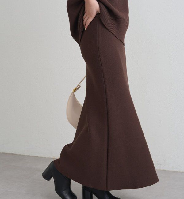  「【@_shirabe.s_コラボ】スウェットライクマーメイドニットスカート」|スカート|