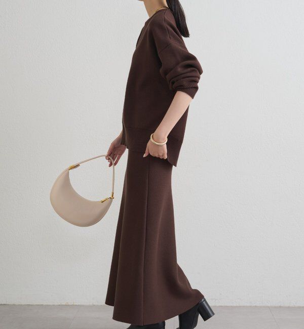  「【@_shirabe.s_コラボ】スウェットライクマーメイドニットスカート」|スカート|