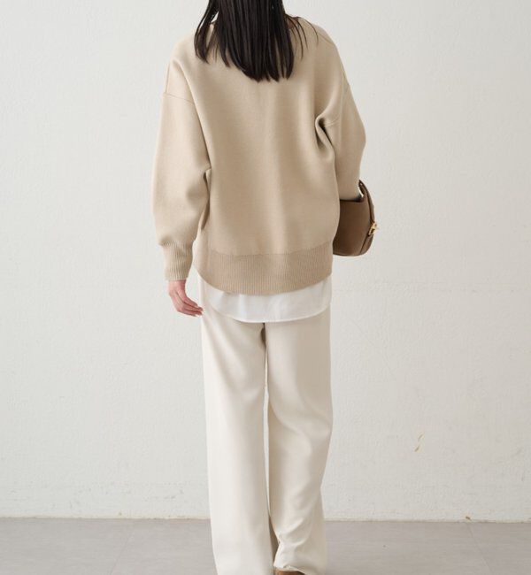  「【@_shirabe.s_コラボ】スウェットライクスキッパーニット」|ニット・セーター|