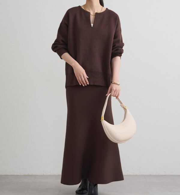  「【@_shirabe.s_コラボ】スウェットライクスキッパーニット」|ニット・セーター|