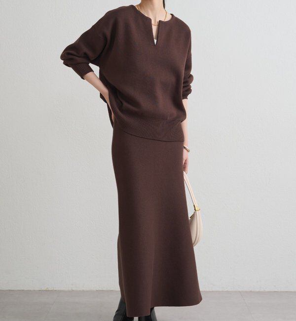  「【@_shirabe.s_コラボ】スウェットライクスキッパーニット」|ニット・セーター|