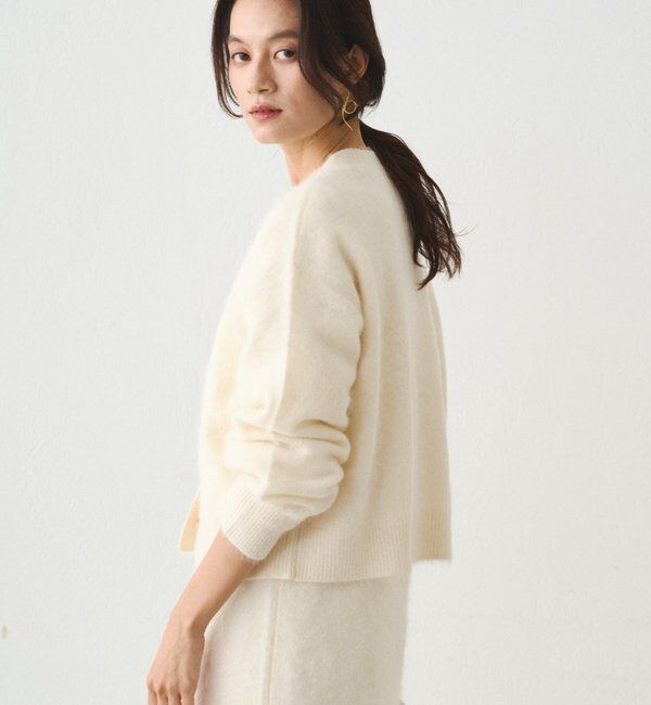  「シャギーショートニットカーディガン」|ニット・セーター|