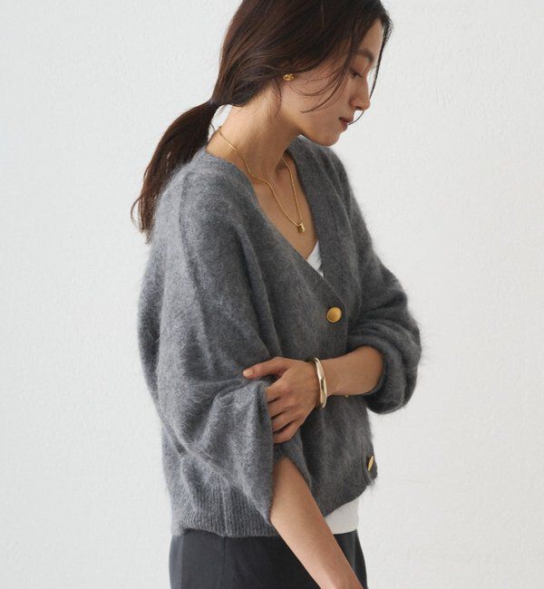  「シャギーショートニットカーディガン」|ニット・セーター|