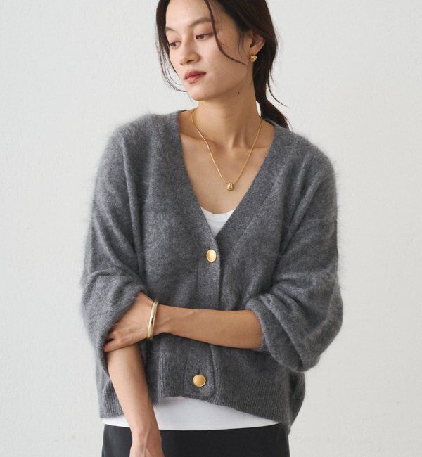  「シャギーショートニットカーディガン」|ニット・セーター|