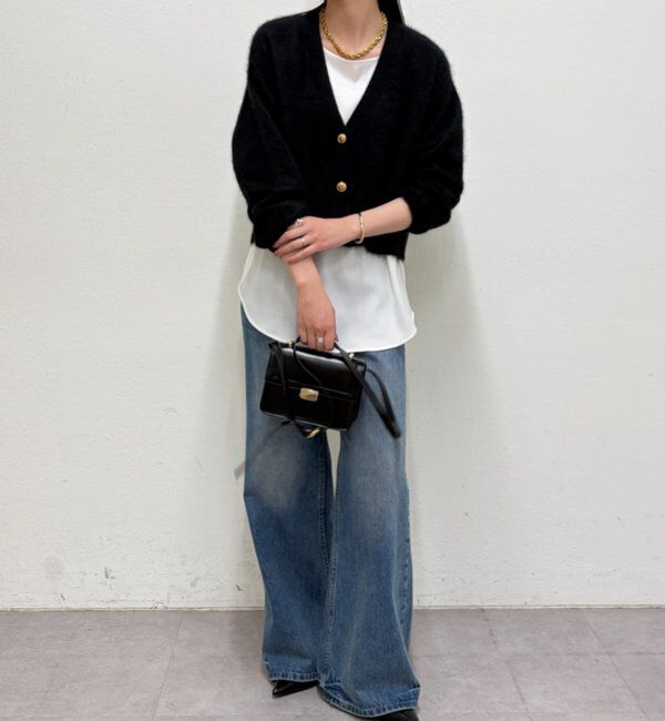  「シャギーショートニットカーディガン」|ニット・セーター|