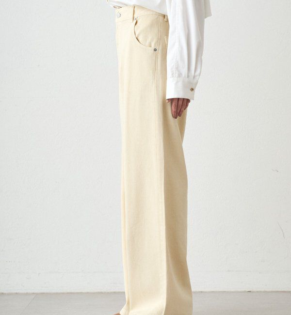  「ワイドカラーデニムパンツ」|デニム|