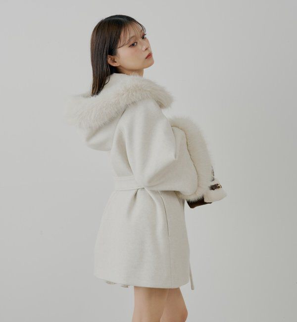  「【4色展開】ファー襟ケープコート」|その他|