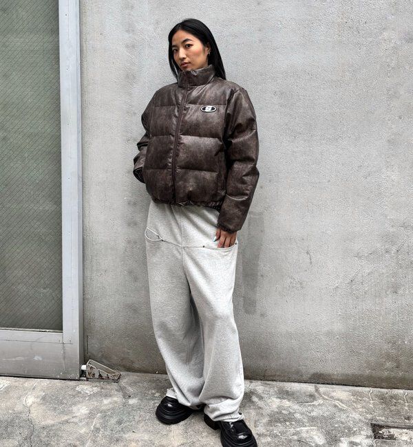  「【UNISEXS】S LOGO VINTAGE-LIKE LEATHER BLO」|ブルゾン・スタジャン|