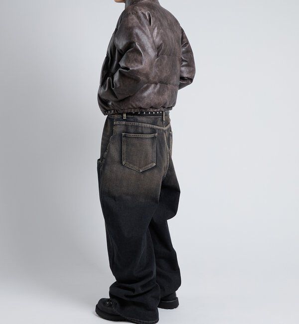  「【UNISEXS】S LOGO VINTAGE-LIKE LEATHER BLO」|ブルゾン・スタジャン|