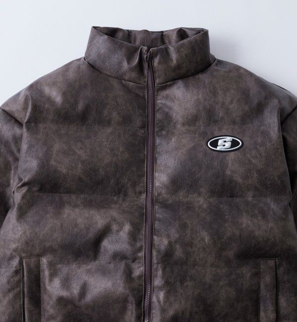  「【UNISEXS】S LOGO VINTAGE-LIKE LEATHER BLO」|ブルゾン・スタジャン|