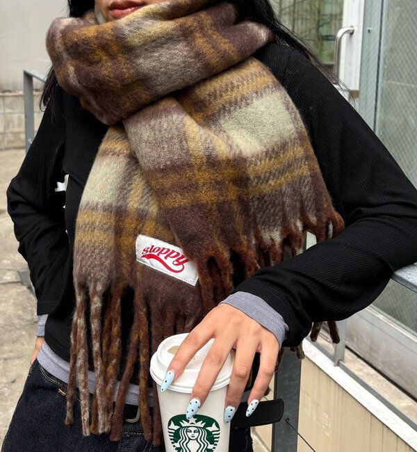  「SLOPPYリバーシブルチェックマフラー」|マフラー|