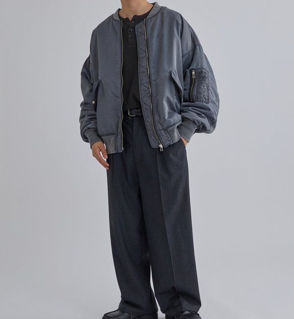  「Sourcreamピグメント加工MA1」|ブルゾン・スタジャン|