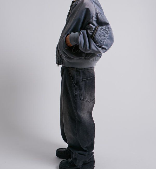  「Sourcreamピグメント加工MA1」|ブルゾン・スタジャン|