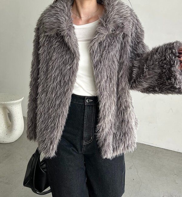  「【サイズ展開あり/軽量】MIXファースタンドカラーコート」|その他|