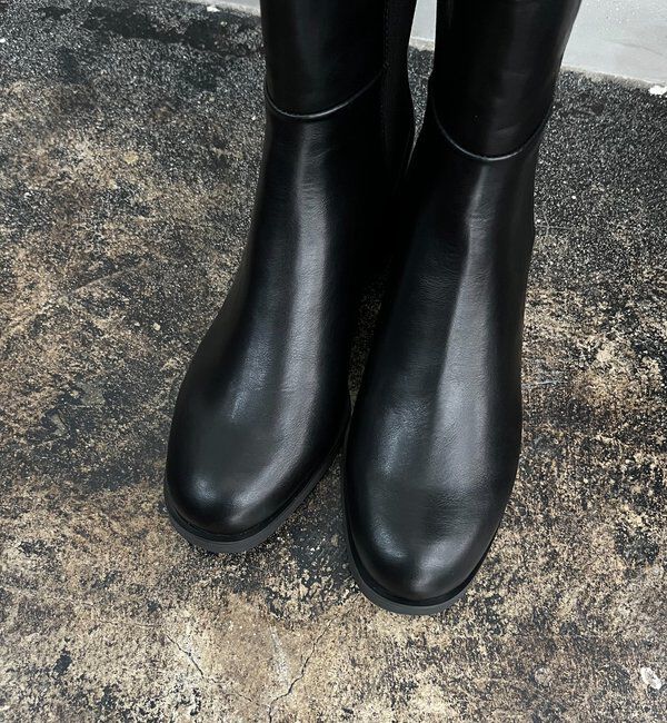  「【話題の人気シューズが再登場！】リブ切替ショートブーツ」|ロングブーツ|