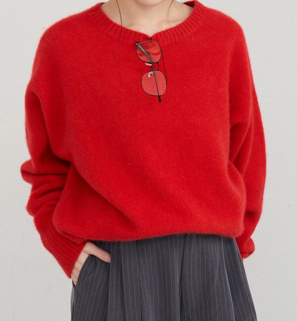  「ファーウールクルーネックニット」|ニット・セーター|