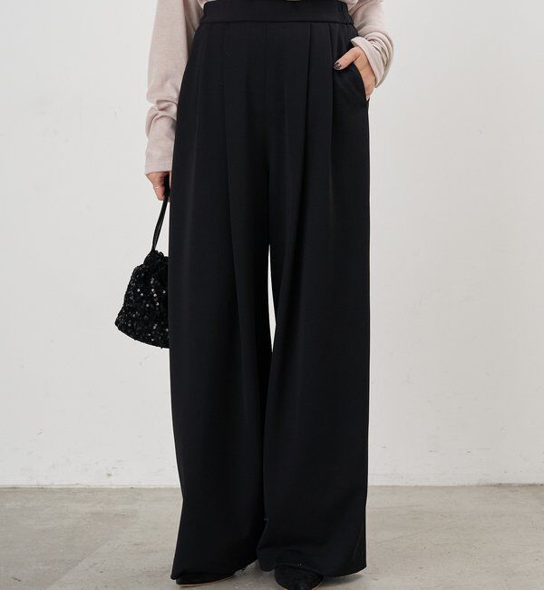  「ポンチ2タックパンツ」|チノ|ブラック