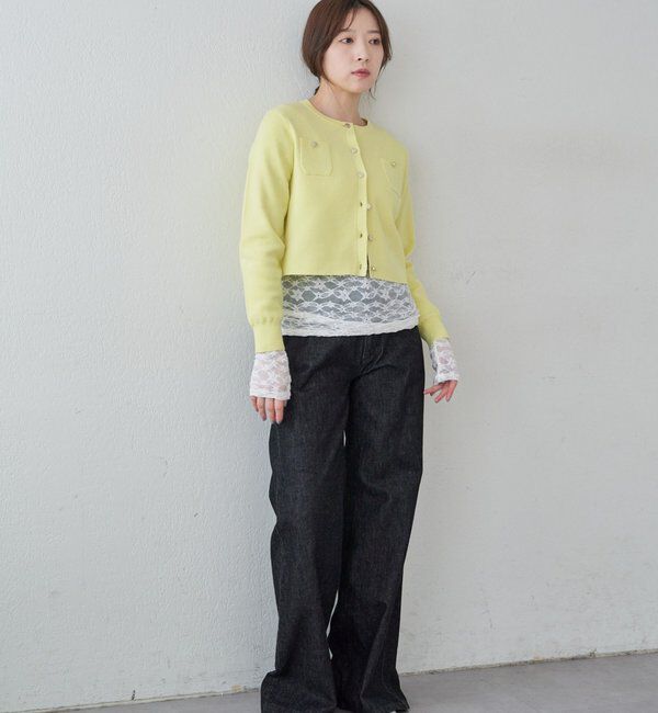  「コットンニットショートカーディガン」|カーディガン|