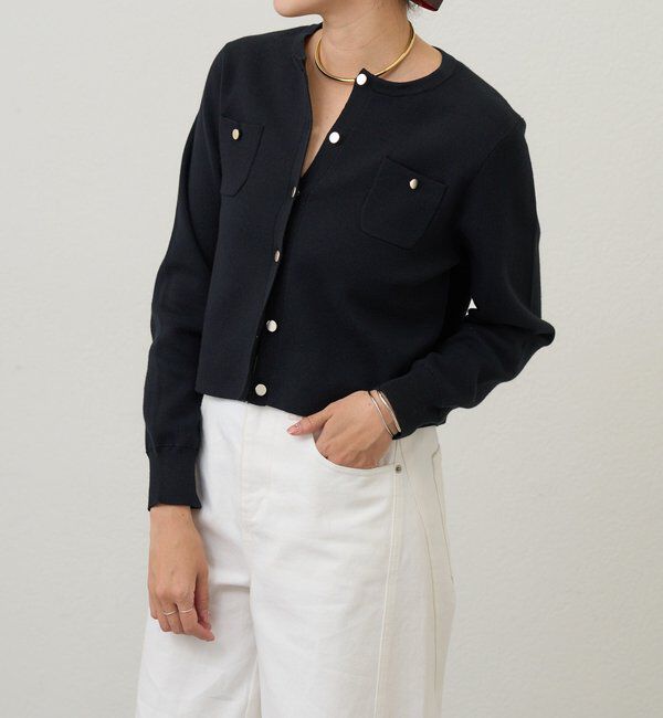  「コットンニットショートカーディガン」|カーディガン|