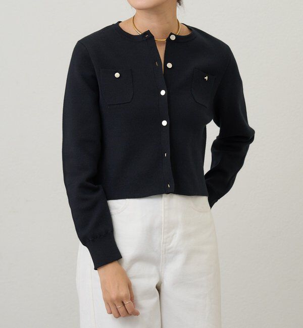  「コットンニットショートカーディガン」|カーディガン|