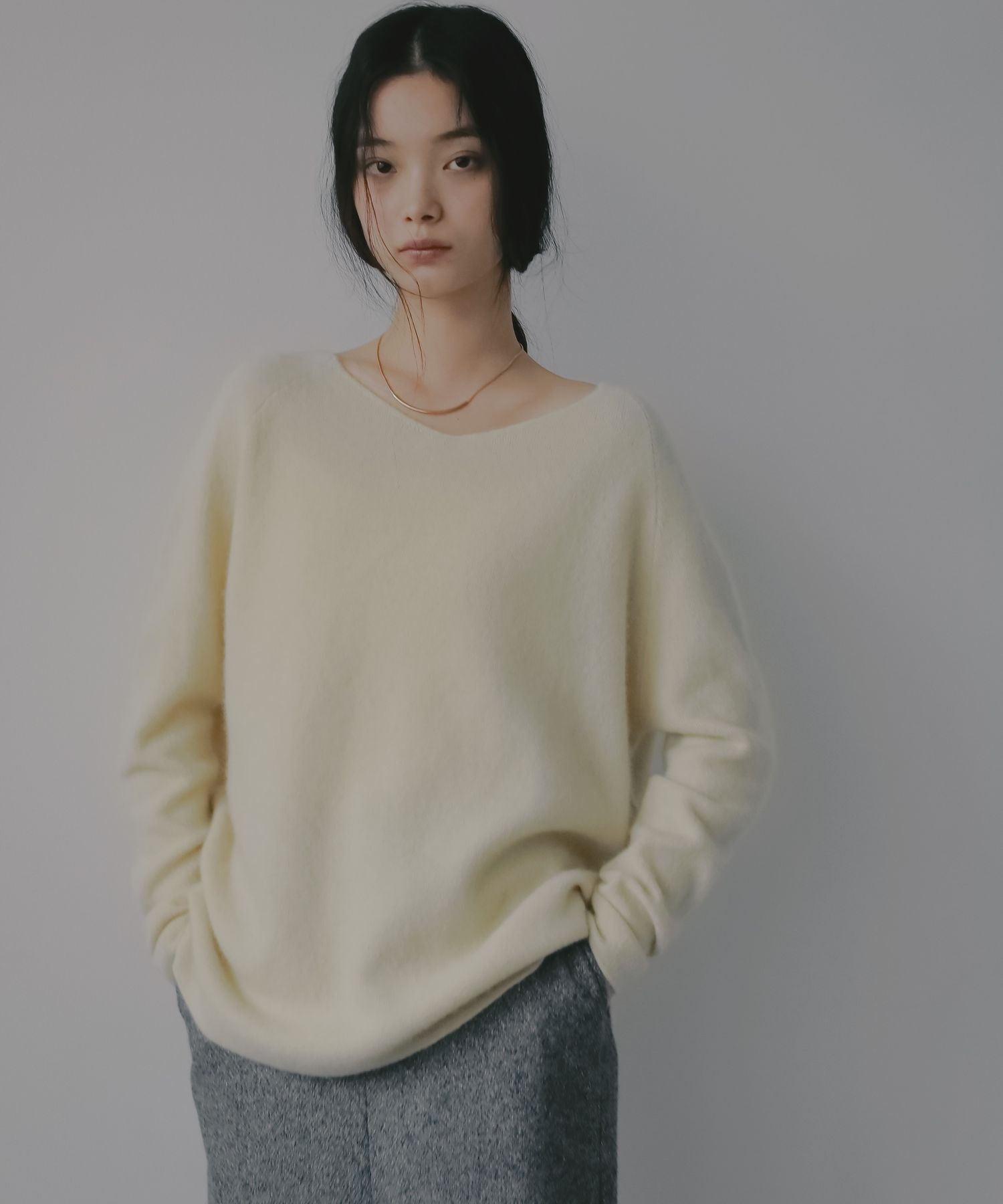 A part by 「CNラクーンコン2WAYニットプルオーバー」|ニット・セーター|ライトイエロー