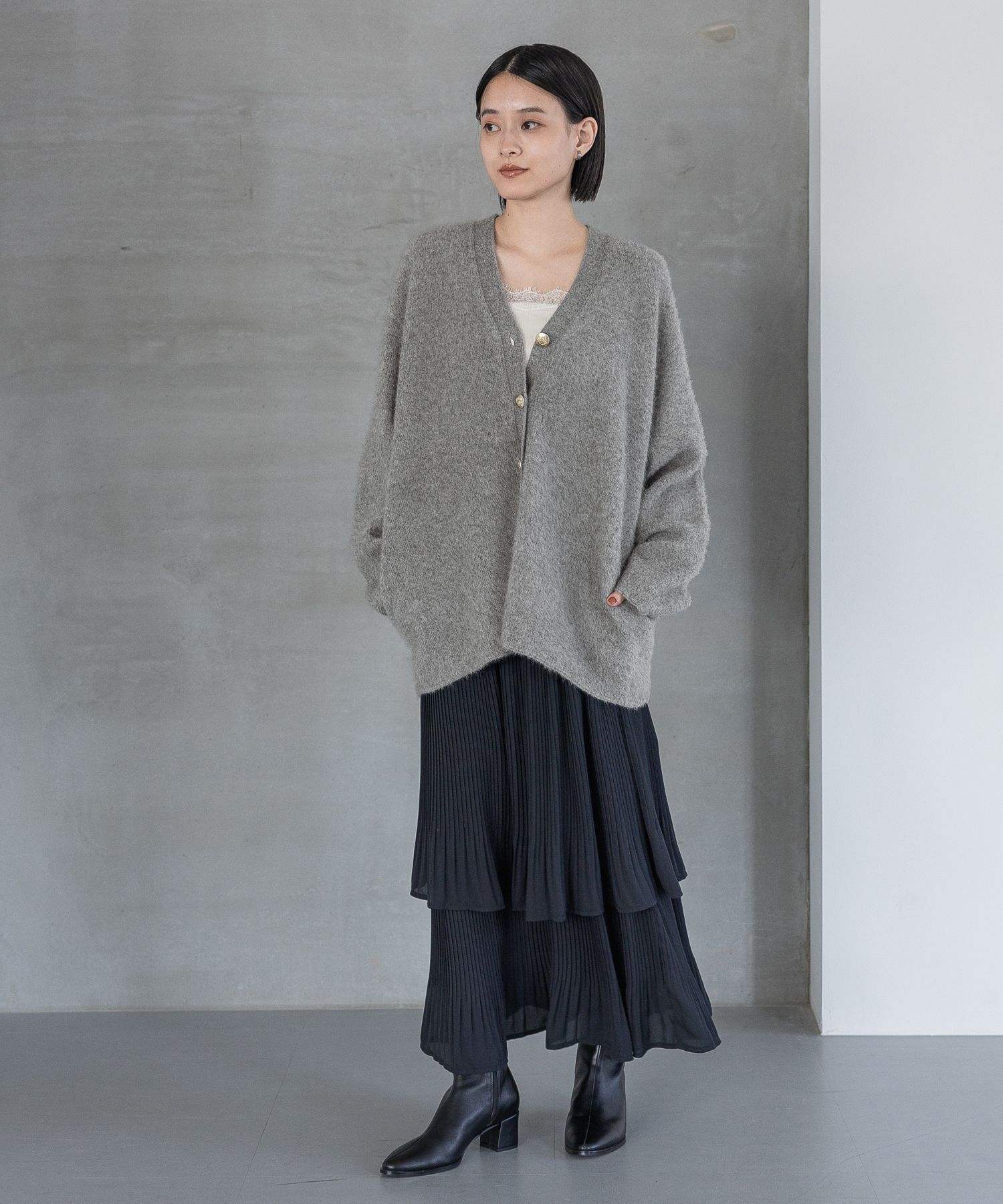 A part by 「CNラクーンコンVカーディガン」|ニット・セーター|