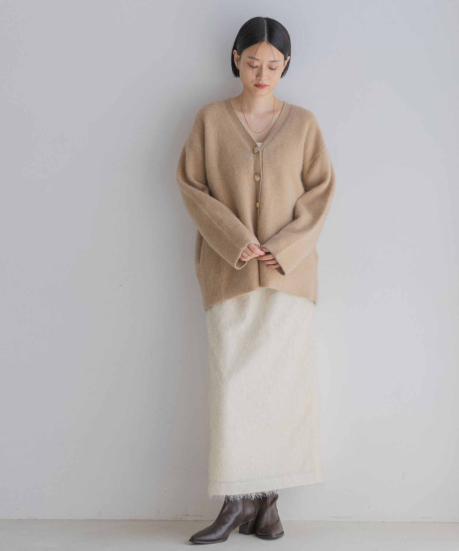 A part by 「CNラクーンコンVカーディガン」|ニット・セーター|