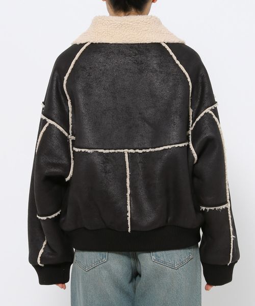 LOWRYS FARM「ムートンボアブルゾン」|ブルゾン・スタジャン|