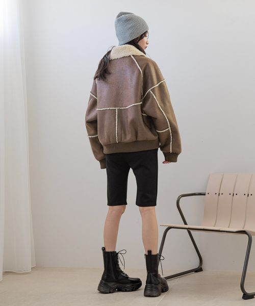 LOWRYS FARM「ムートンボアブルゾン」|ブルゾン・スタジャン|