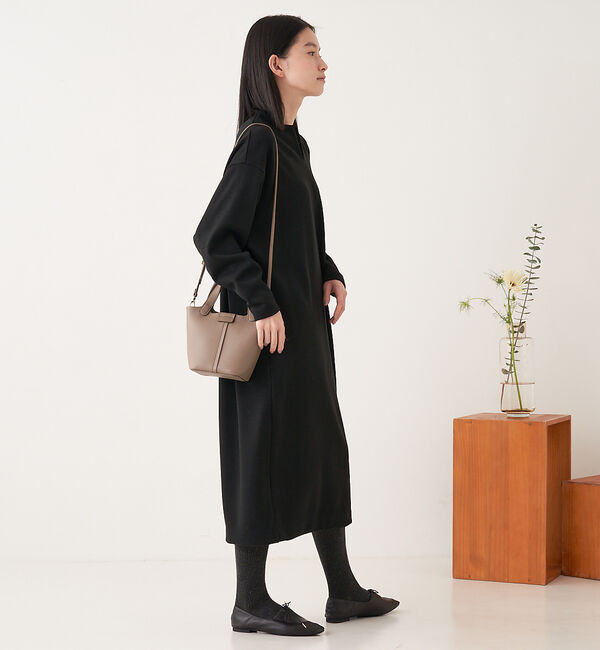 collex「ウール混 バックフォルム前スリットワンピース」|ワンピース|