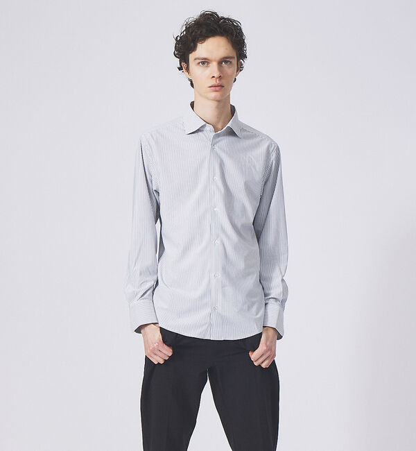 ABAHOUSE「【Confeel】吸水速乾 長袖 シャツ」|シャツ・ブラウス|ブラック系その他1