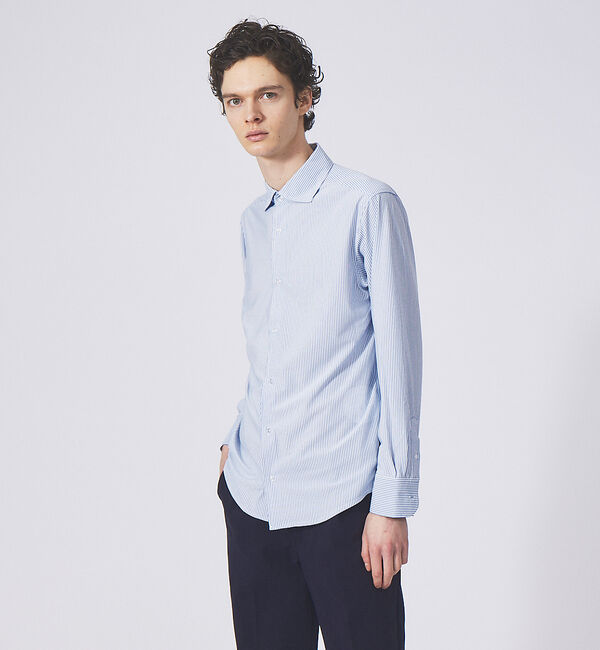 ABAHOUSE「【Confeel】吸水速乾 長袖 シャツ」|シャツ・ブラウス|ブルー系その他1