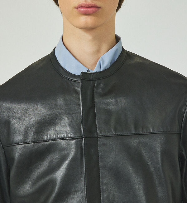 ABAHOUSE「【ナロウカラー】ラムレザー ブルゾン / シングルライダース」|その他|