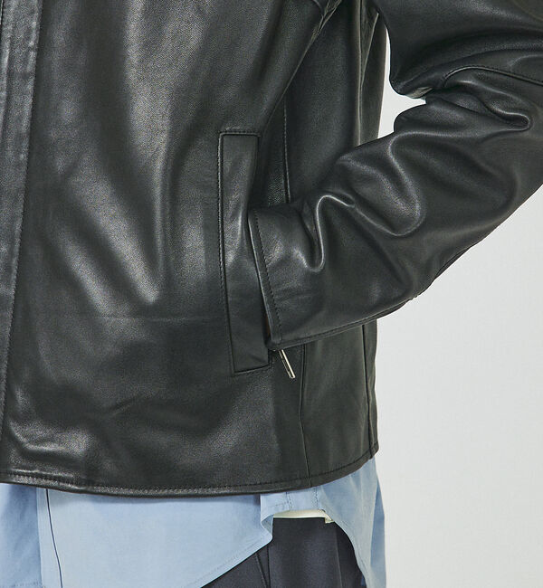 ABAHOUSE「【ナロウカラー】ラムレザー ブルゾン / シングルライダース」|その他|