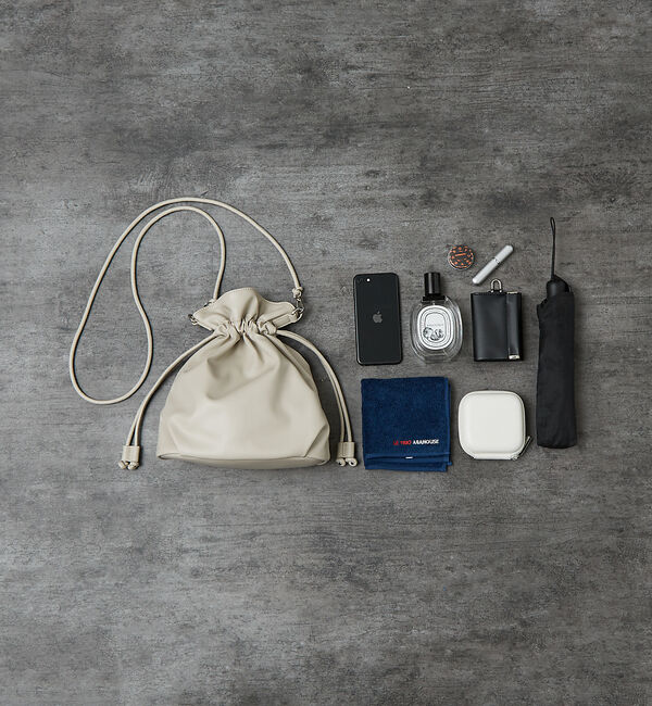 ABAHOUSE「【マルチウェイ】 フェイクレザー 巾着ショルダーバッグ / ユニセックス」|ショルダー・メッセンジャー|