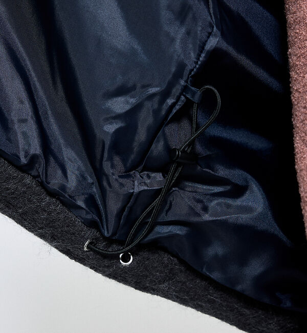 ABAHOUSE「ウール&times;モヘア シャギー スタンドカラーブルゾン」|ブルゾン・スタジャン|