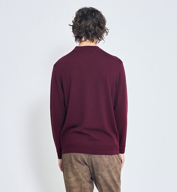ABAHOUSE「Pure Merino ハイゲージモックネック ニット プルオーバー」|ニット・セーター|