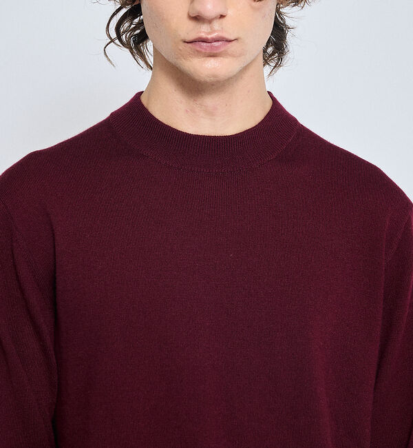 ABAHOUSE「Pure Merino ハイゲージモックネック ニット プルオーバー」|ニット・セーター|