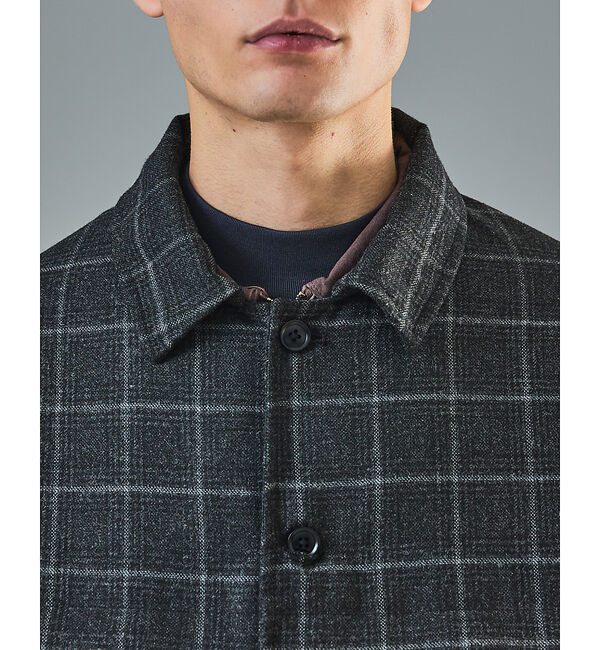 ABAHOUSE「【セットアップ対応】ウールライク チェック CPOシャツブルゾン / ボックスシ」|ブルゾン・スタジャン|