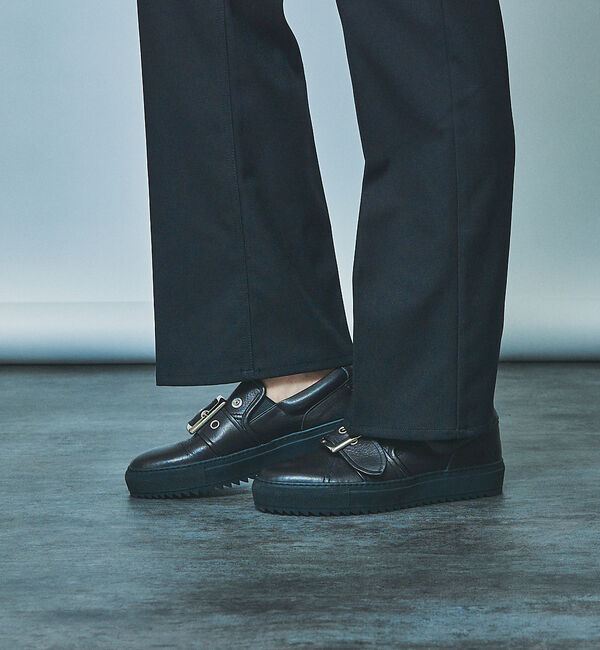 alfredoBANNISTER「センターバックル ライダース レザー スリッポン/スニーカー」|スニーカー|