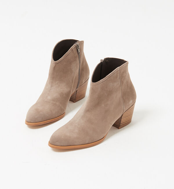 Rouge vif「REMME ウエスタンカットブーツ」|ショートブーツ|グレー