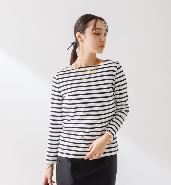 Rouge vif「バックVボーダー ロンT」|Tシャツ・カットソー|