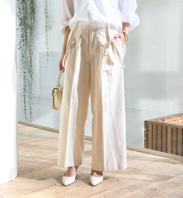 Rouge vif「サスペンダーワイドタックパンツ」|その他|