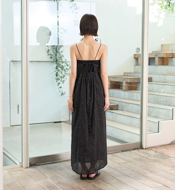 Rouge vif「シルバードット刺繍ワンピース」|ワンピース|